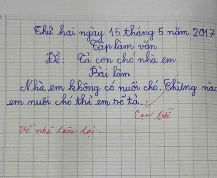 Bài văn với lời lẽ cực hài hước khiến dân tình vô cùng thích thú