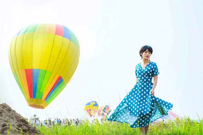 Chính chủ đã chụp rất nhiều tấm ảnh với những quả khinh khí cầu.