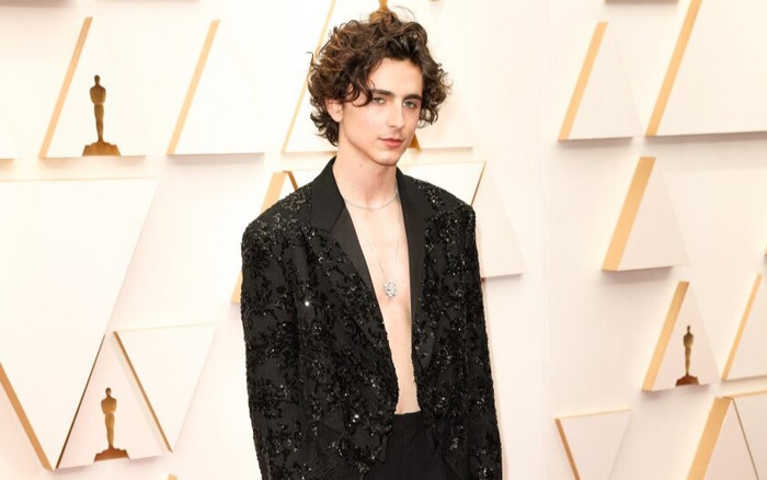 Mỹ nam Timothée Chalamet khoe ngực trần trên thảm đỏ Oscar, chị em dạt hết ra! Ảnh 2