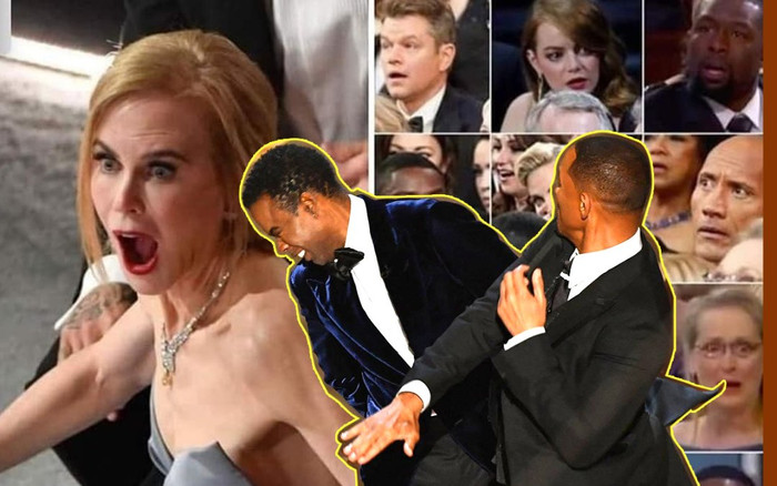 Oscar 2022: Nicole Kidman và dàn khách mời hốt hoảng trước màn 'choảng' nhau của Will Smith và Chris Rock Ảnh 2