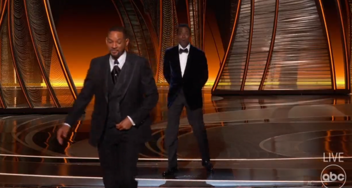 Will Smith trong lễ trao giải Oscar.