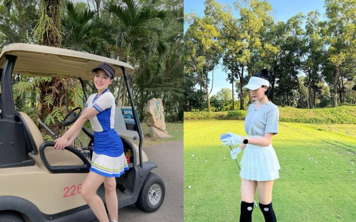 Thời trang 'khởi nghiệp' đánh golf của hot girl Trâm Anh và Hiền Hồ tương đồng ra sao? Ảnh 2