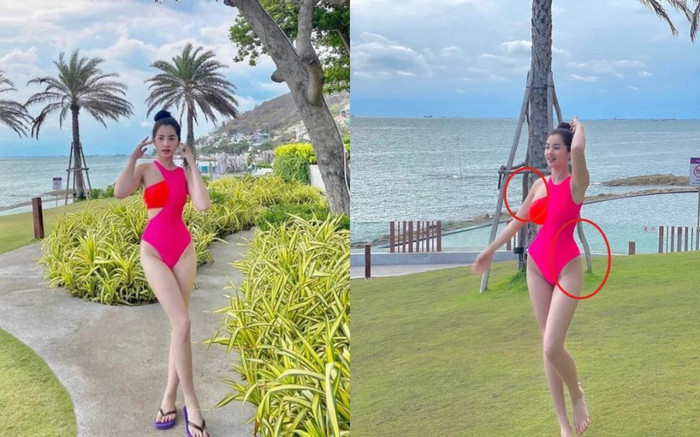 Cẩm Đan diện đồ tắm khoe đường cong cực 'gắt', dân tình phát hiện dấu hiệu photoshop 'ảo ma' Ảnh 2