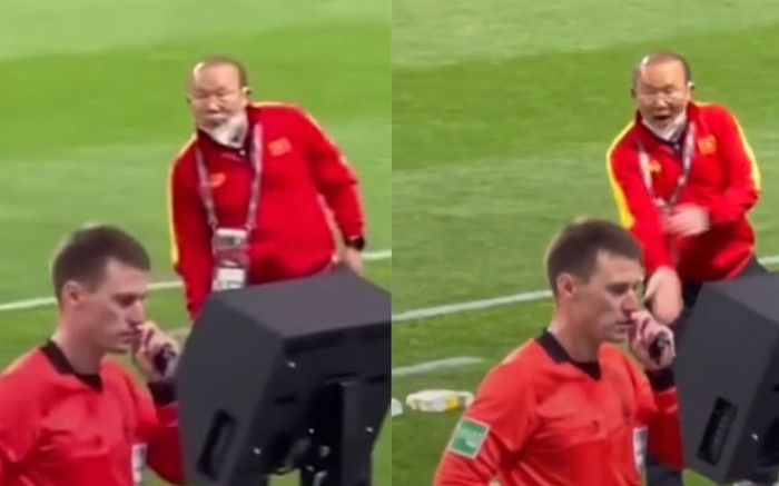 Ông Park coi trộm VAR, rồi cười khoái chí với biểu cảm đáng yêu trước 6 vạn khán giả Nhật Bản Ảnh 2