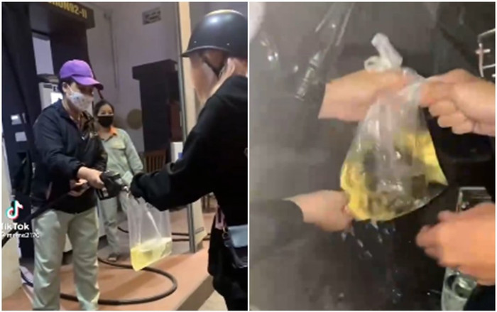 Clip: Pha đổ xăng vừa cồng kềnh lại lãng phí của 2 cô gái trẻ khiến dân tình 'than trời' Ảnh 2