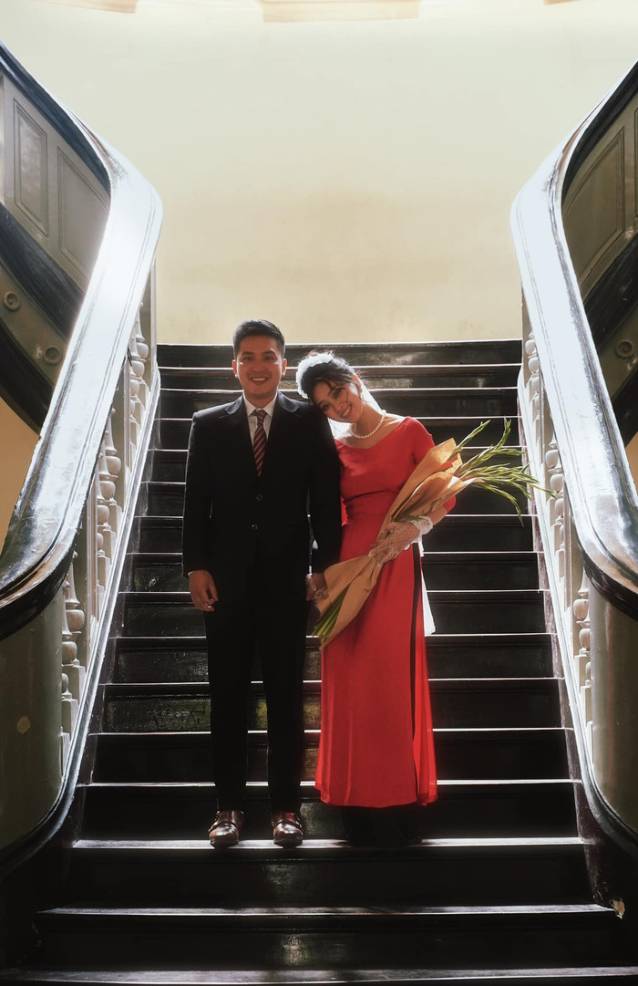 Cả hai thể hiện tình cảm ngọt ngào trước ống kính
