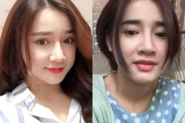 Bà xã Trường Giang vẫn xinh đẹp dù để mặt mộc.