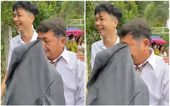 Mừng con gái về nhà chồng xong, người bố lau nhẹ nước mắt 'có gì mà buồn trời' gây xúc động Ảnh 2