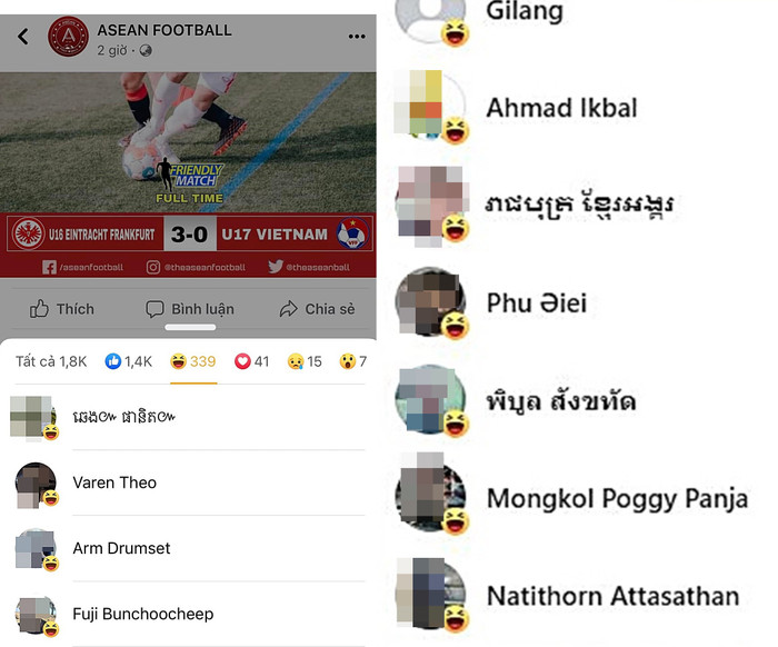 HLV Hoàng Anh Tuấn dẫn U17 Việt Nam thua đậm đội bóng nhỏ tuổi hơn, fans Thái Lan hả hê trên mạng xã hội.