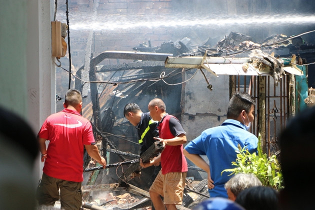 Hiện trường vụ cháy. Ảnh: Bảo vệ Pháp luật