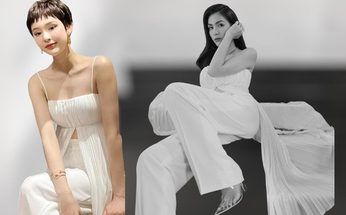 Cùng diện váy xẻ tà quyền quý, Hiền Hồ thua xa 'ngọc nữ' Hà Tăng ở thần thái cao sang Ảnh 2