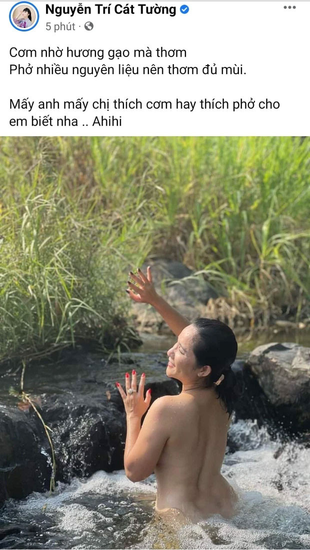 Bài đăng và hình ảnh bị cư dân mạng đánh giá là phản cảm của nữ MC nổi tiếng.