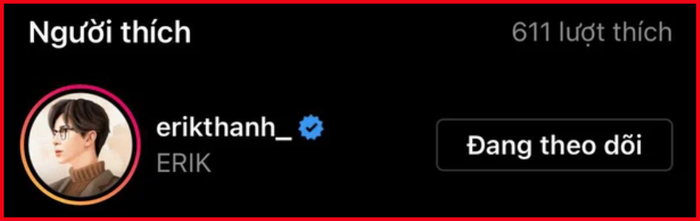 Erik liền vào thả tim cho 'Bố Bo' 