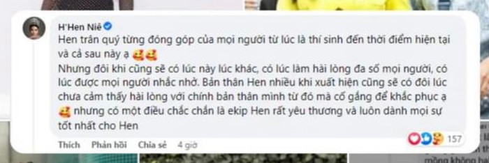 Hoa hậu H'Hen Niê đã lên tiếng trước những lời chê bai, người đẹp cho biết bản thân đang không ngừng lắng nghe và cải thiện.