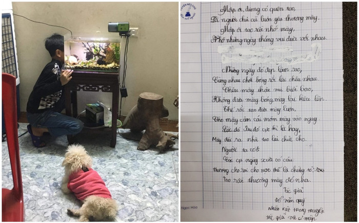 Cậu bé gây 'bão mạng' với bài thơ tạm biệt chó cưng, đoạn cuối khiến netizen cười xỉu Ảnh 2