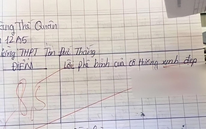 Nam sinh khen cô giáo xinh đẹp trong bài kiểm tra, lời hồi đáp khiến dân mạng cười ngất Ảnh 2
