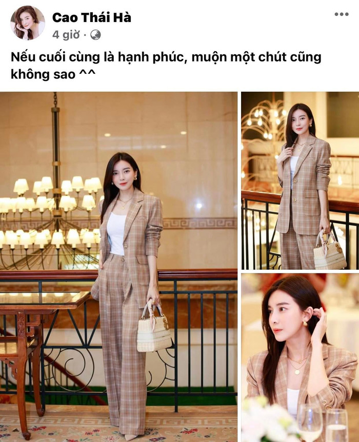 Giữa lúc tình cũ sắp lên xe hoa, Cao Thái Hà gửi lời nhắn nhủ về tình yêu tới bản thân mình và nhận được nhiều sự ủng hộ từ khán giả.