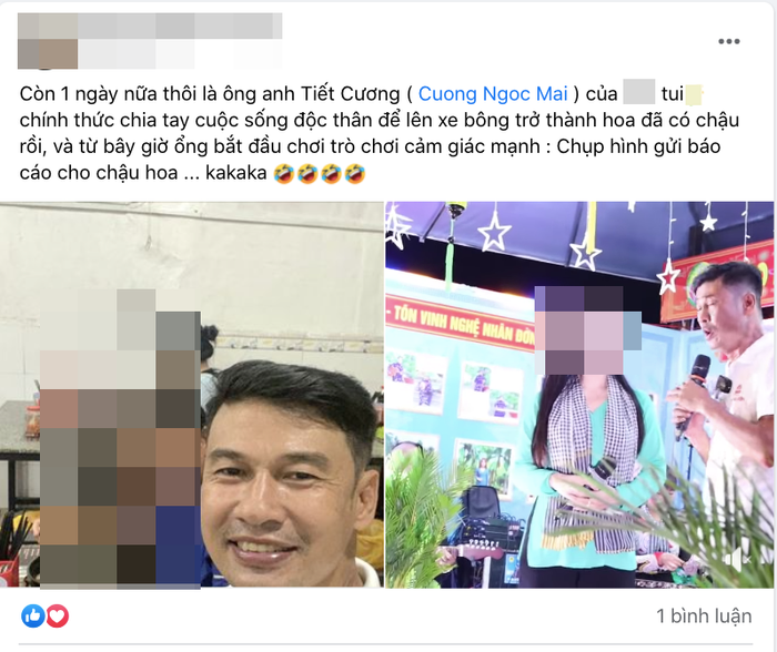 Bài đăng của một người anh em thân thiết với nam nghệ sĩ hài.