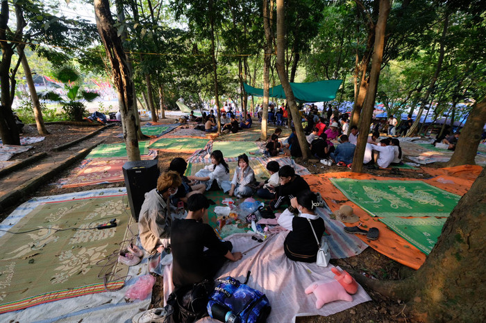 Du khách thập phương kéo về đền Hùng ngày Giỗ Tổ, dịch vụ cho thuê chiếu 'hốt bạc' Ảnh 10