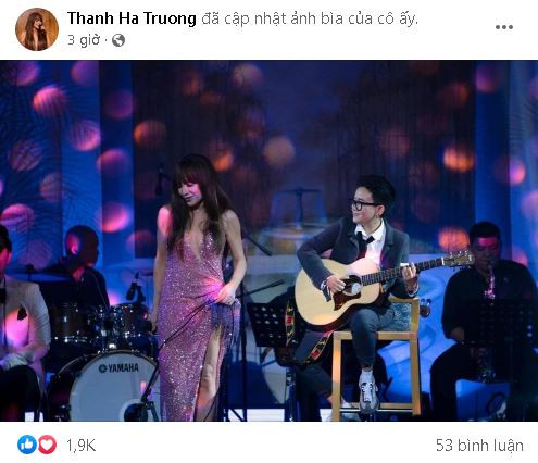 Chỉ sau một tiếng, Thanh Hà cũng đã thay đổi ảnh bìa