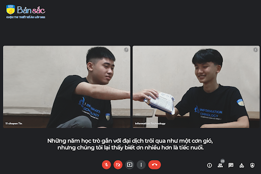 Concept chụp hình qua Google Meets cực sáng tạo đến từ lớp 11 chuyên Tin, THPT chuyên Lê Quý Đôn (Quảng Trị) trong bối cảnh dịch bệnh phức tạp