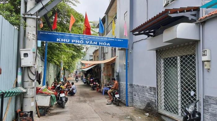 Con hẻm nơi xảy ra vụ chém 3 người bị thương. (Ảnh: Công an Nhân dân) 