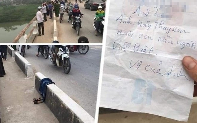 Người phụ nữ nhảy cầu tự tử, để lại thư tay gửi chồng: 'Hãy thay em nuôi con nên người' Ảnh 2