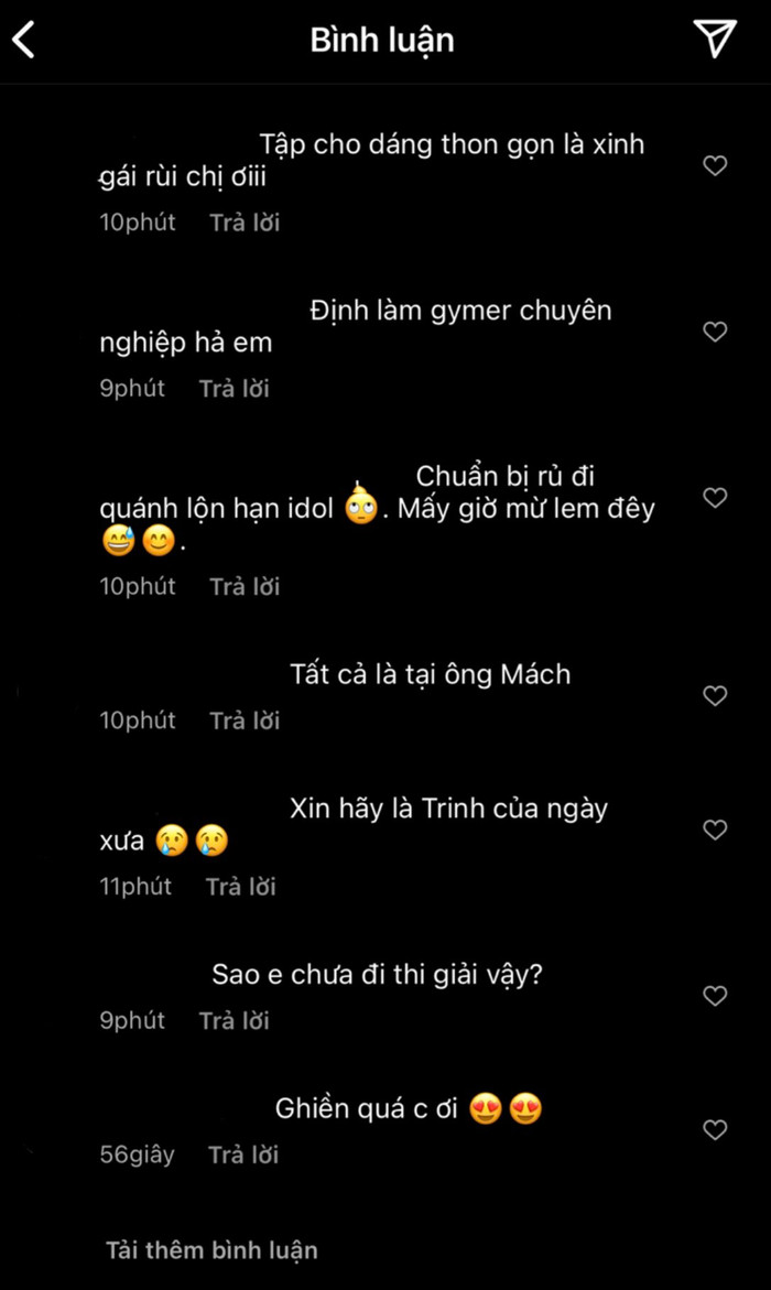 Phần bình luận của người hâm mộ dành cho 'Bà mẹ nhí'.