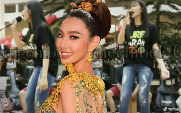 Bắt gặp Hoa hậu Thùy Tiên trình diễn cực sung trên sân khấu thời đi học: 'Không cháy đời không nể'! Ảnh 2