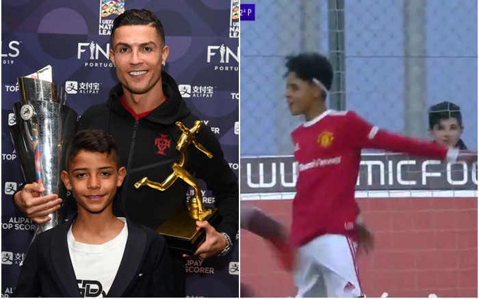Cristiano Ronaldo Jr 'sao y' màn ăn mừng của bố sau khi giúp MU vượt qua đội bóng Tây Ban Nha Ảnh 2