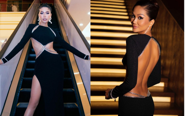 Minh Tú diện váy hở căng đét nhưng lại chịu thua rãnh lưng 'gắt' hơn đường đua của H'Hen Niê Ảnh 2