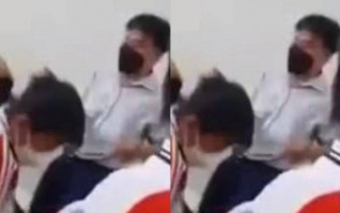 Xôn xao clip thầy giáo liên tục tát vào đầu, mặt học sinh lớp 7 trong giờ Tin học Ảnh 2