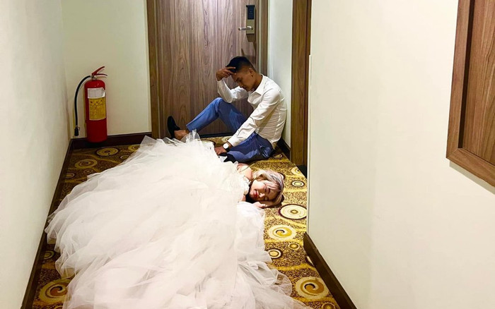 Mới khoe hậu trường chụp ảnh cưới, cặp đôi Vbiz đã 'gục ngã' sau màn 'lên đồ' gây sốt cõi mạng Ảnh 2