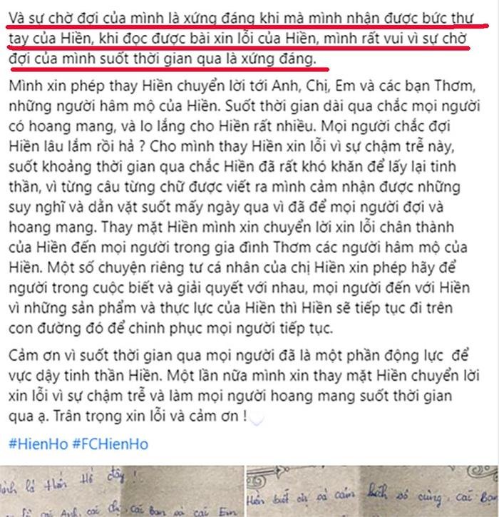 Fanclub Hiền Hồ vui mừng khi nhận được thư tay của idol, netizen nói thẳng: 'Hâm mộ mù quáng quá!' Ảnh 3