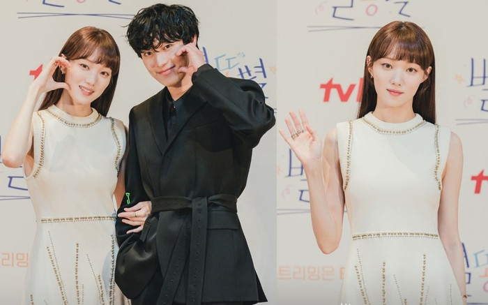 Lee Sung Kyung đẹp như gái 18, khoe đôi chân cực nuột bên cậu ấm Penthouse trong họp báo phim mới Ảnh 2