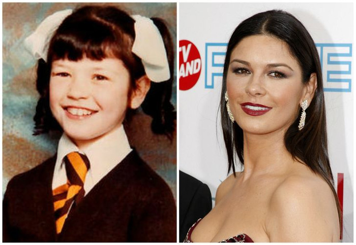 Catherine Zeta-Jones có nụ cười dễ mến từ bé.