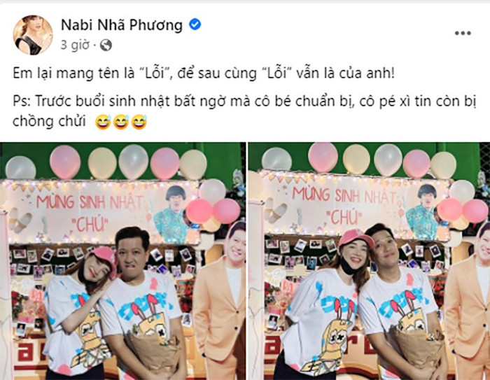 Bài đăng của Nhã Phương.