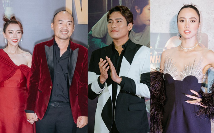 Thu Trang - Tiến Luật nắm tay không rời, Kiều Minh Tuấn lẻ bóng ở sự kiện Ảnh 2