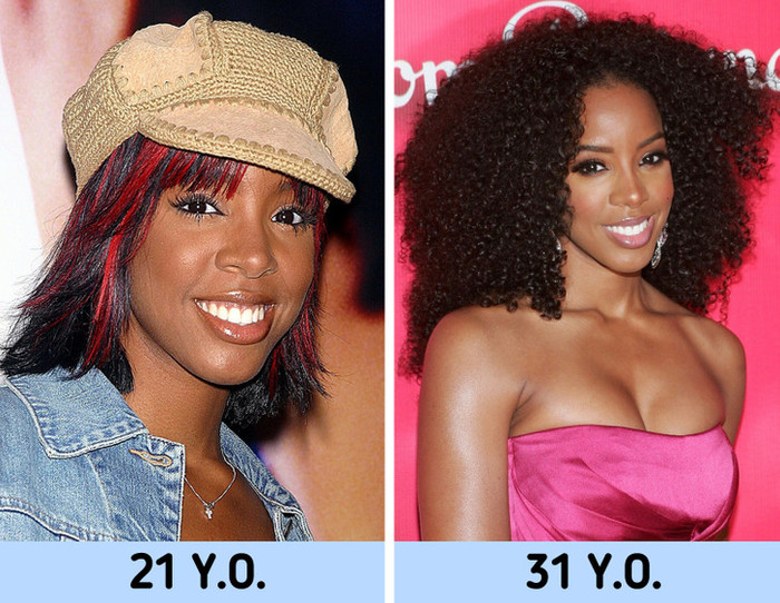 Kelly Rowland mơ ước được nâng ngực từ năm 18 tuổi khi mới gia nhập Destiny’s Child. Mẹ của Beyoncé đã khuyên cô nên suy nghĩ thấu đáo trước khi thực hiện phẫu thuật. Nữ ca sĩ nghe theo lời khuyên của bà nên chỉ mặc các loại áo lót nâng ngực. Đến năm 28 tuổi Kelly mới thực sự làm phẫu thuật nâng ngực.