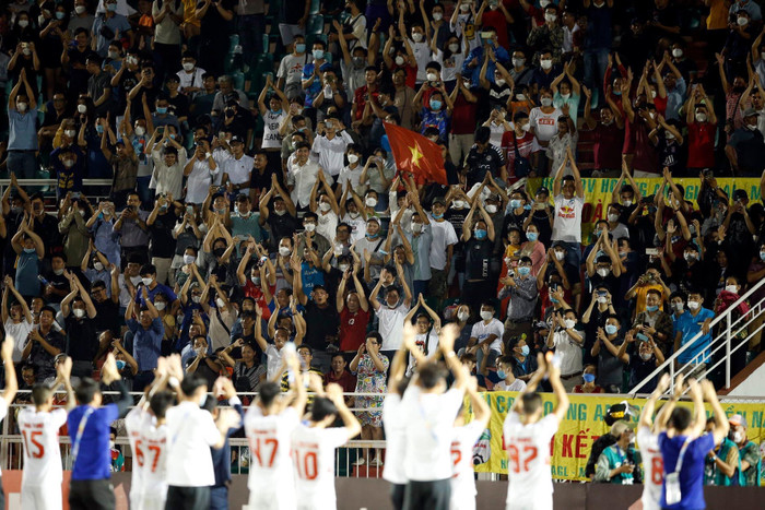 Sân Thống Nhất trở thành “chảo lửa” tiếp thêm sức mạnh cho HAGL ở AFC Champions League 2022. Ảnh: Anh Đồng