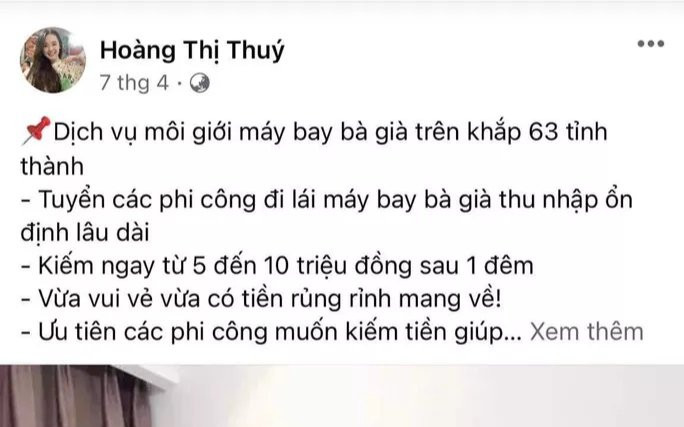 Ham 'lái máy bay bà già' với mức thu nhập cao, nhiều 'phi công trẻ' sập bẫy Ảnh 2