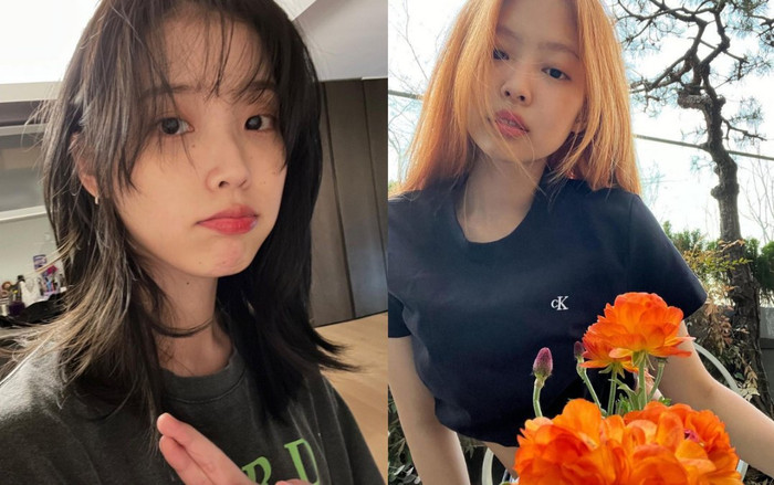 Sao Hàn 'đảo ngói' đầy độc đáo: 'Em gái quốc dân' IU sở hữu tóc lởm chởm, Jennie cực 'cháy' với màu cam Ảnh 2