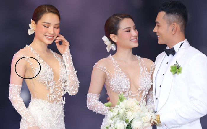 Bạo quá hoá nguy, cô dâu Phương Trinh Jolie lộ khuyết điểm 'chí mạng' khi diện váy cưới kiệm vải Ảnh 2