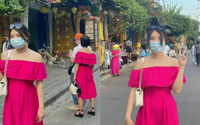Cố ý mặc váy hồng để nổi bật tại Hội An, cô bạn trẻ không ngờ lại 'hữu duyên' với cả chục người Ảnh 2