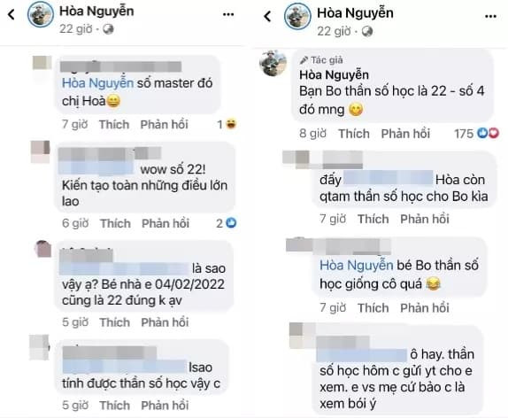 Nữ ca sĩ cho biết quý tử mang số 22/4. 