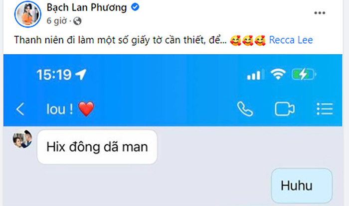 Bài đăng của Bạch Lan Phương.