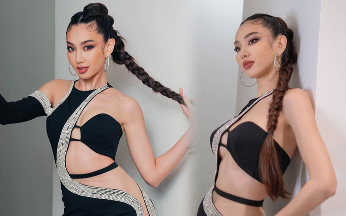 Miss Grand Thùy Tiên lên đồ hở nửa cơ thể gợi cảm 'ăn tiền': Zoom vào đường hông mới thấy độ hiểm hóc Ảnh 2