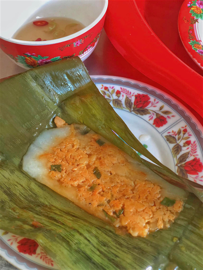 Bánh nậm đầy đặn, nhìn chỉ muốn ăn ngay. Ảnh: Thanh Vân.