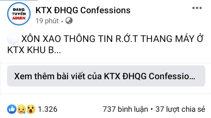 Thực hư vụ việc 'rớt thang máy' tại Ký túc xá ĐH Quốc gia TP.HCM? Ảnh 2