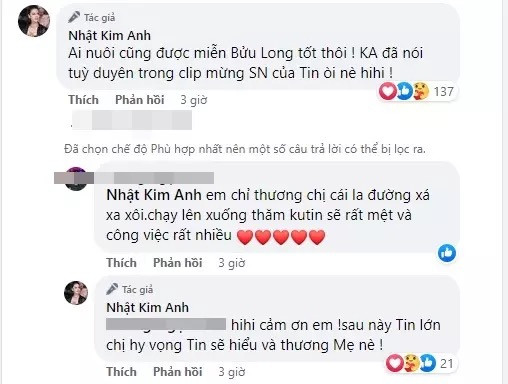 Nữ ca sĩ chấp nhận thiệt thòi để cu Tin được hạnh phúc. 